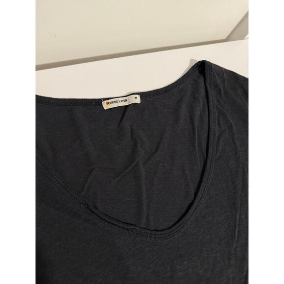 $58 Marine Layer Hemp Cotton Tee - Black - Medium - Picture 6 of 7